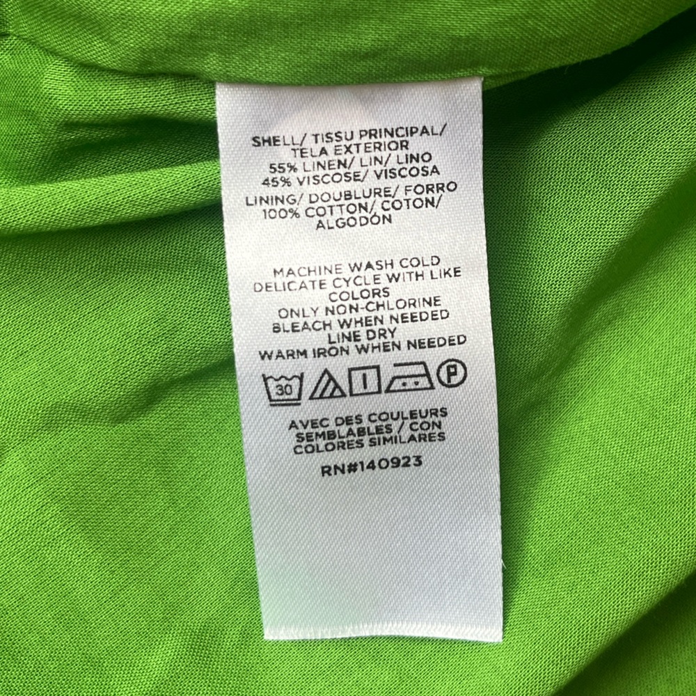 Ann Taylor Green Puff-Sleeve Midi Dress XLP - Picture 8 of 13